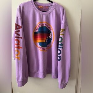 Aviator Nation Fuchsia Crewneck